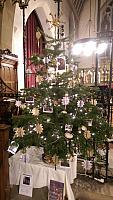Hitchin Band's entry in Hitchin Christmas Tree Festival December 2016